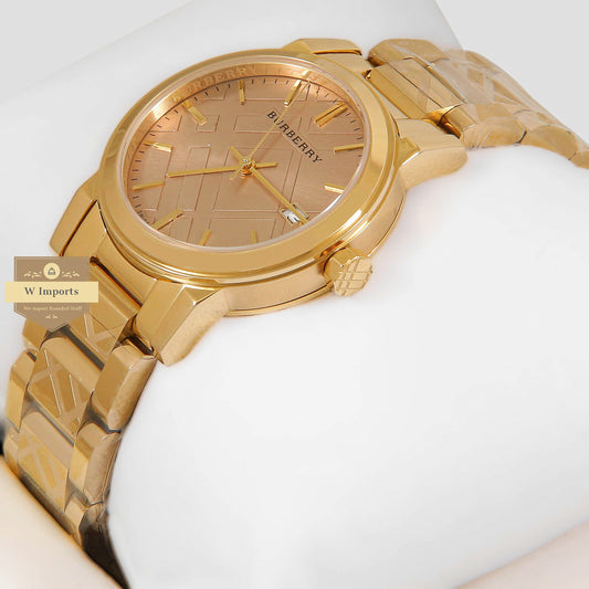 LATEST COLLECTION YELLOW GOLD WITH BROWN DIAL LADIES WATCH