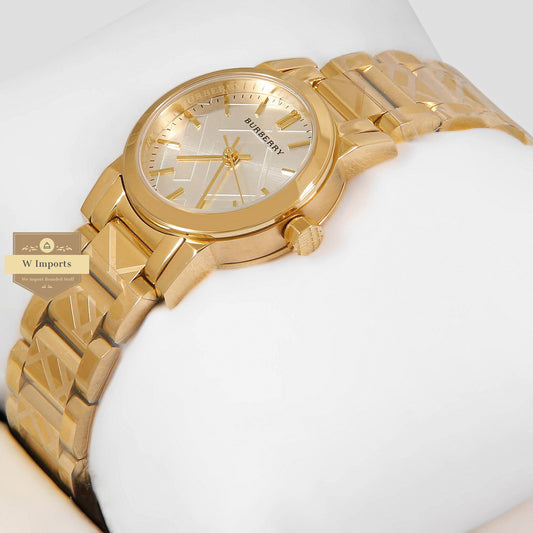 LATEST COLLECTION YELLOW GOLD WITH SILVER DIAL LADIES WATCH