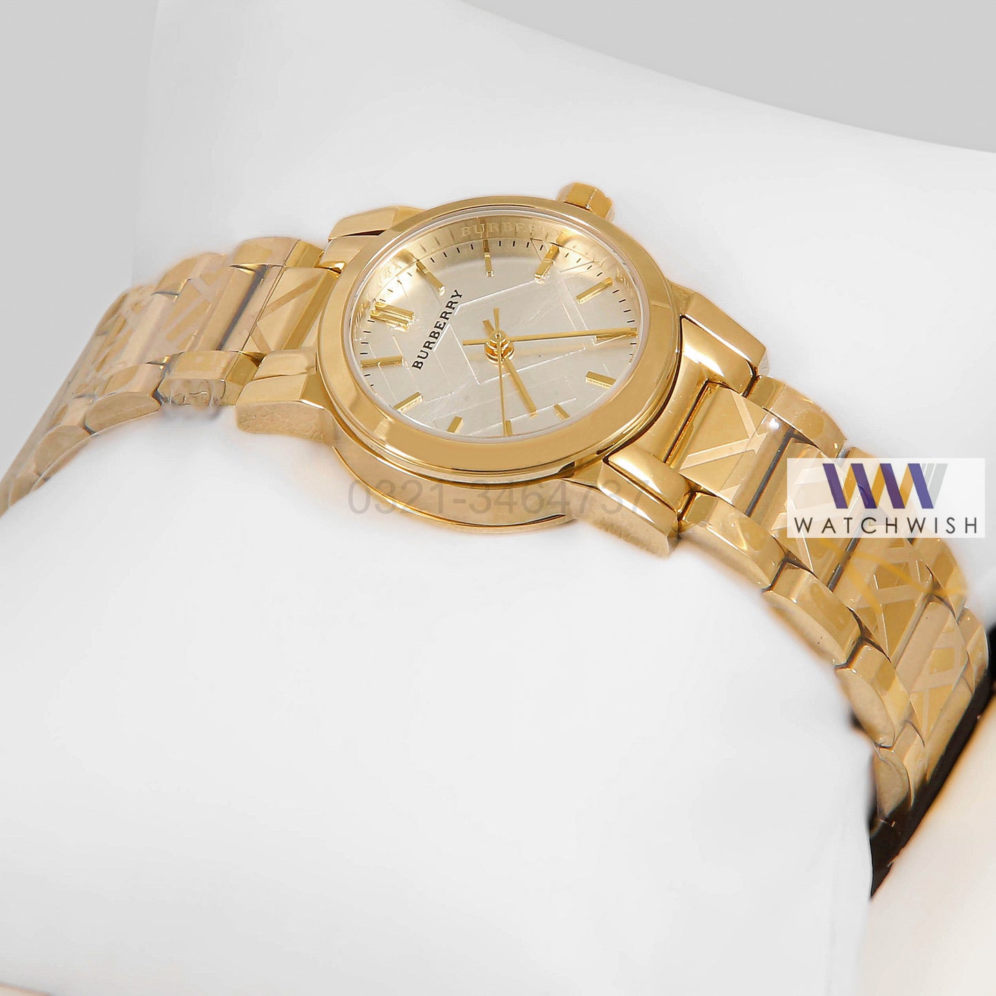 LATEST COLLECTION YELLOW GOLD WITH SILVER DIAL LADIES WATCH