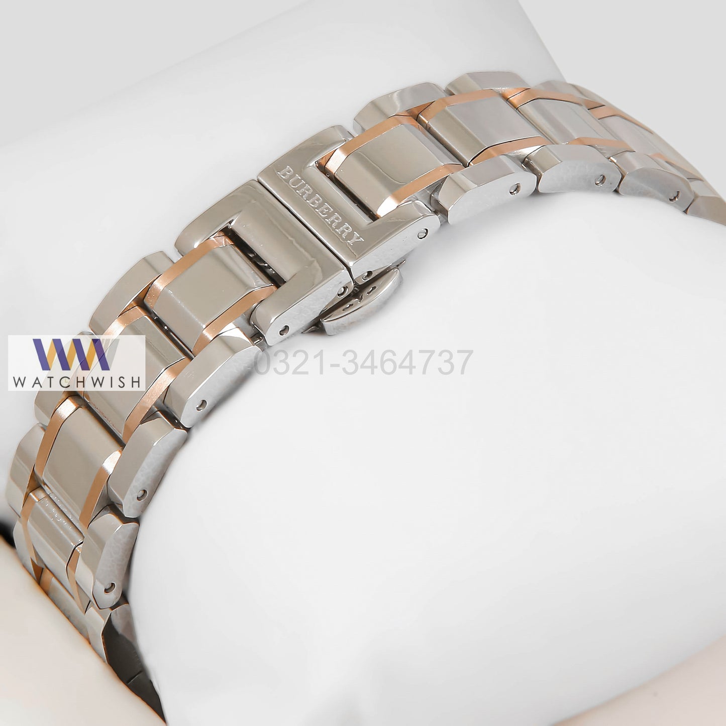 Latest Collection Silver & Rose Gold Watch With White Dial Ladies watch