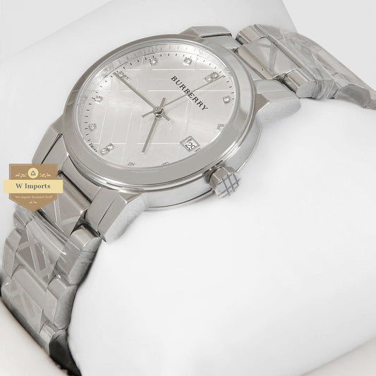 LATEST COLLECTION ALL SILVER WITH DIAL & STONE FIGURE LADIES WATCH