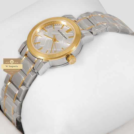 Latest Collection Two Tone Yellow Gold With White Dial Ladies Watch