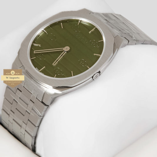 LATEST COLLECTION SILVER WITH GREEN DIAL CHAIN WATCH
