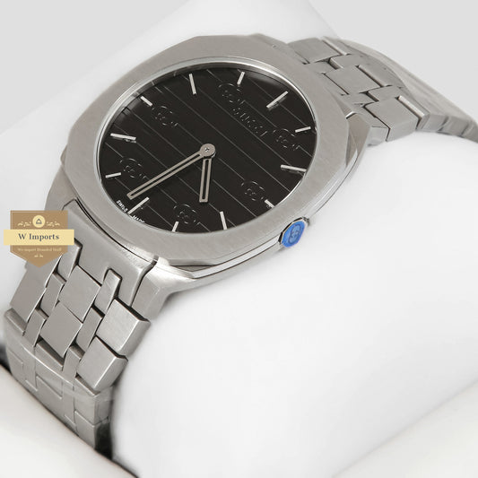 LATEST COLLECTION SILVER WITH BLACK DIAL CHAIN WATCH