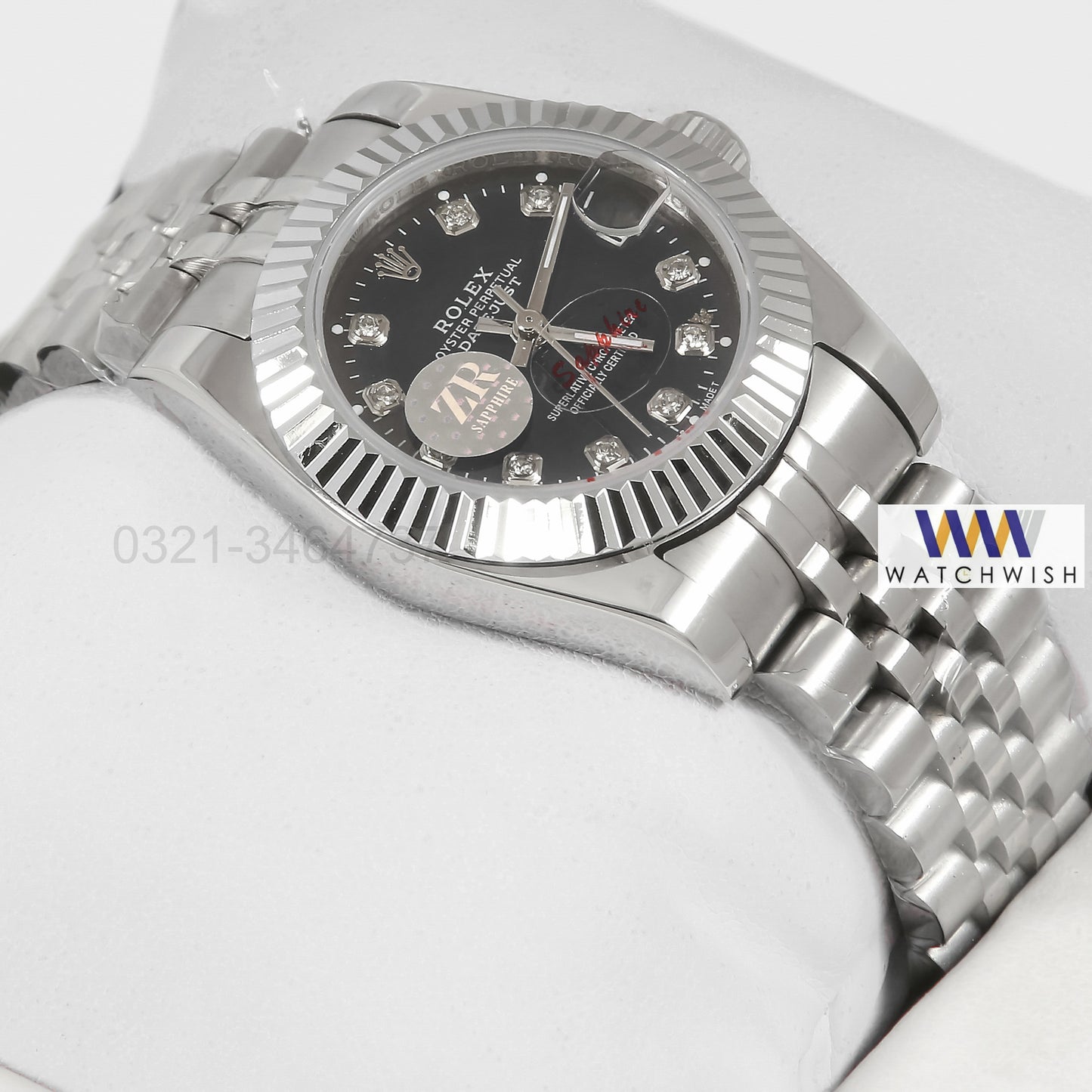 Latest Ladies Collection 31 Silver With Black Dial Automatic Watch ZR Factory