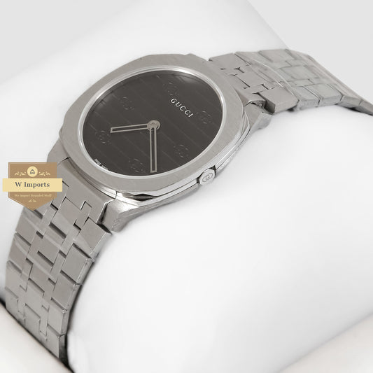LATEST COLLECTION SILVER WITH BLACK DIAL LADIES WATCH