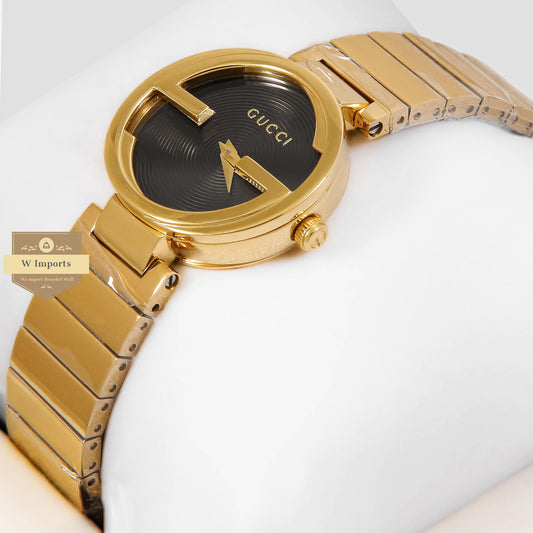 LATEST COLLECTION G YELLOW GOLD WITH BLACK DIAL LADIES WATCH
