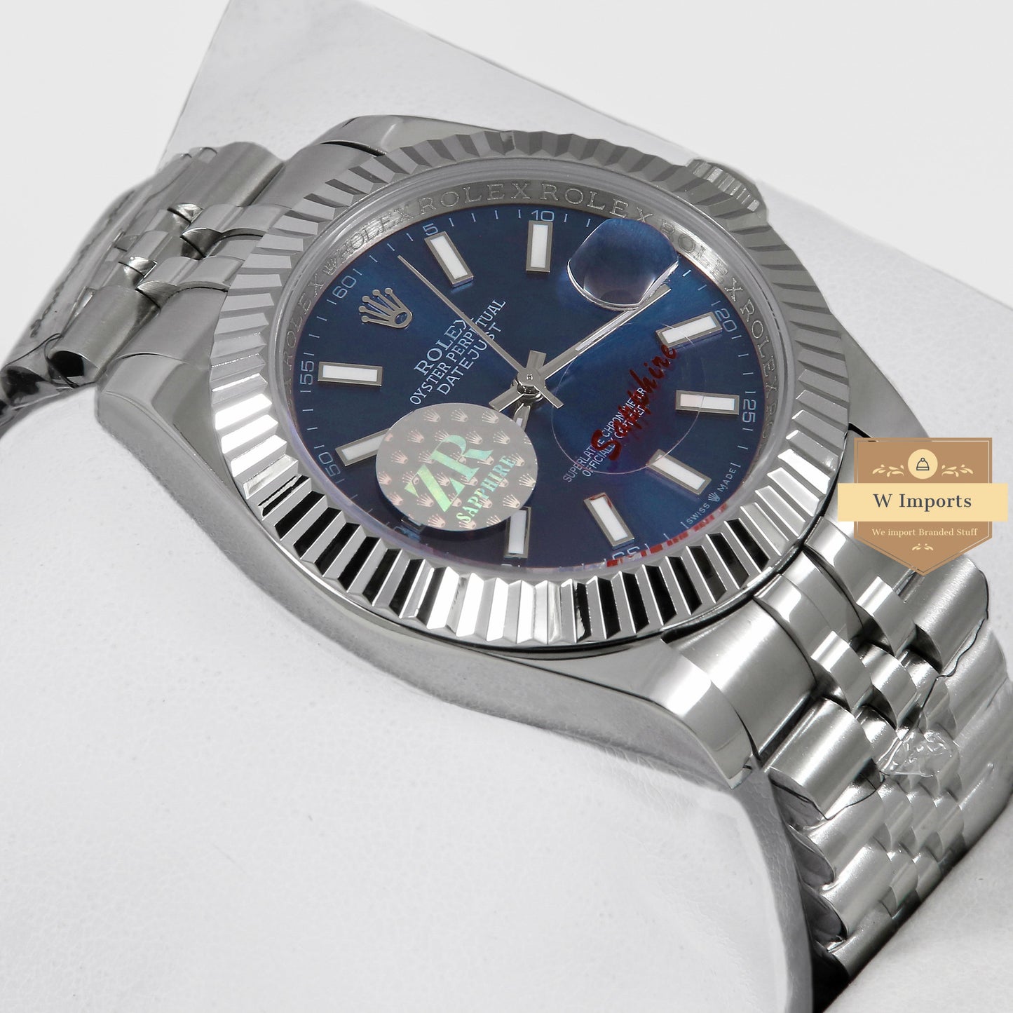 Latest Collection 41 Silver With Blue Dial Automatic Watch ZR Factory