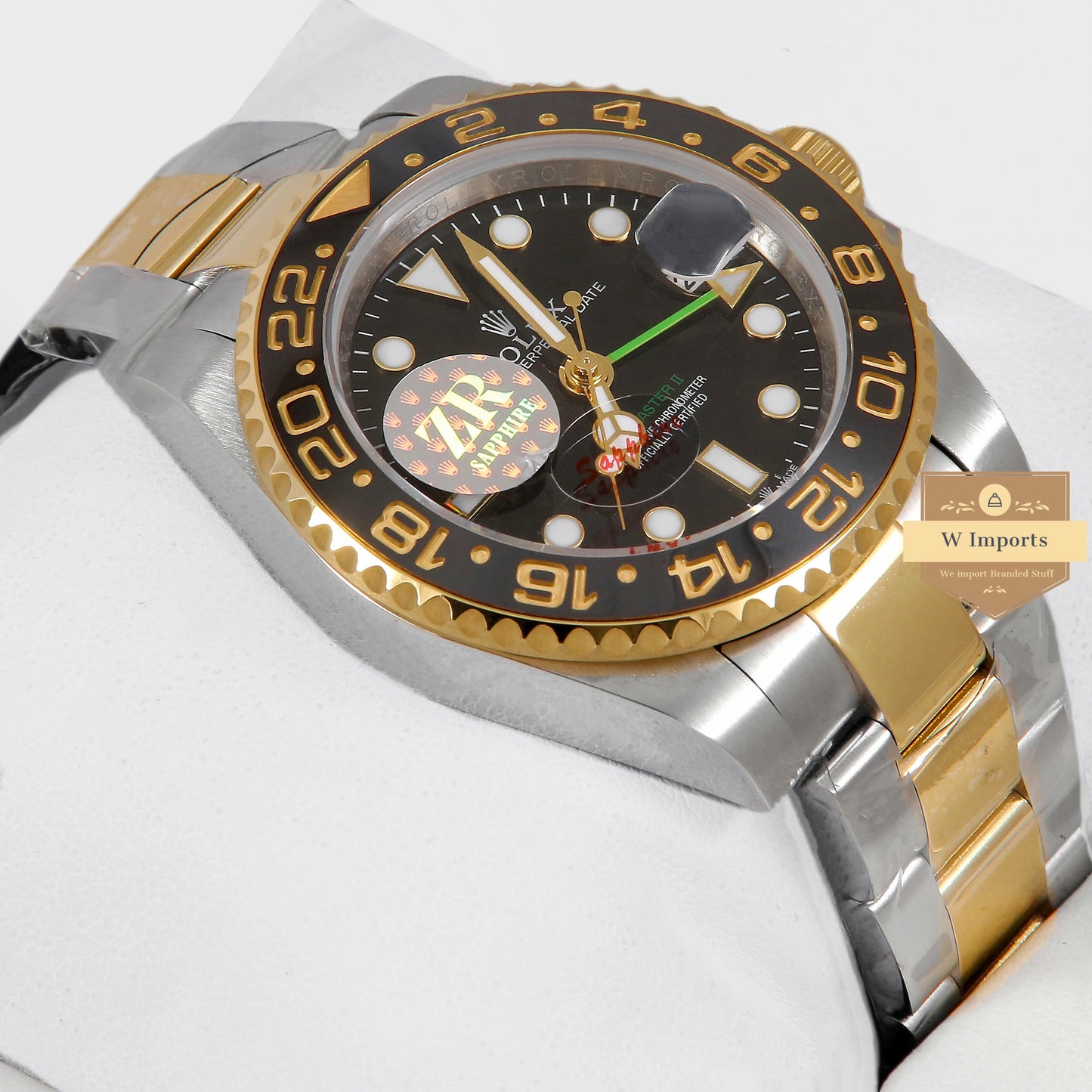 Latest Collection GMT 40 Two Tone Yellow Gold With Black Dial & Bezel Automatic Watch ZR Factory