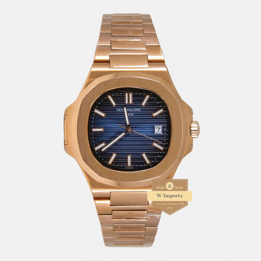 Latest Collection Rose Gold With Blue Dial Automatic Watch