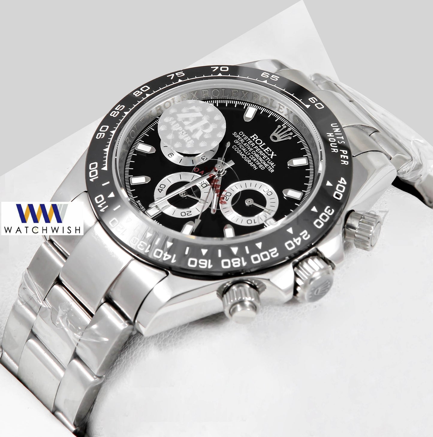 New Collection Chronograph 40 Silver With Black Dial & Bezel ZR Factory