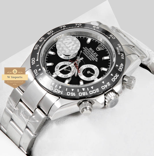 Latest Collection Chronograph 40 Silver With Black Dial & Bezel ZR Factory