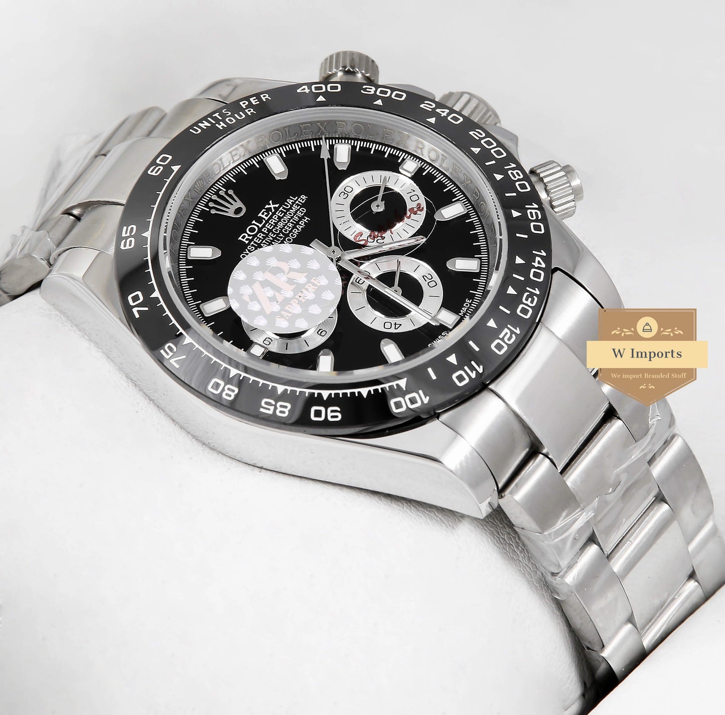 Latest Collection Chronograph 40 Silver With Black Dial & Bezel ZR Factory