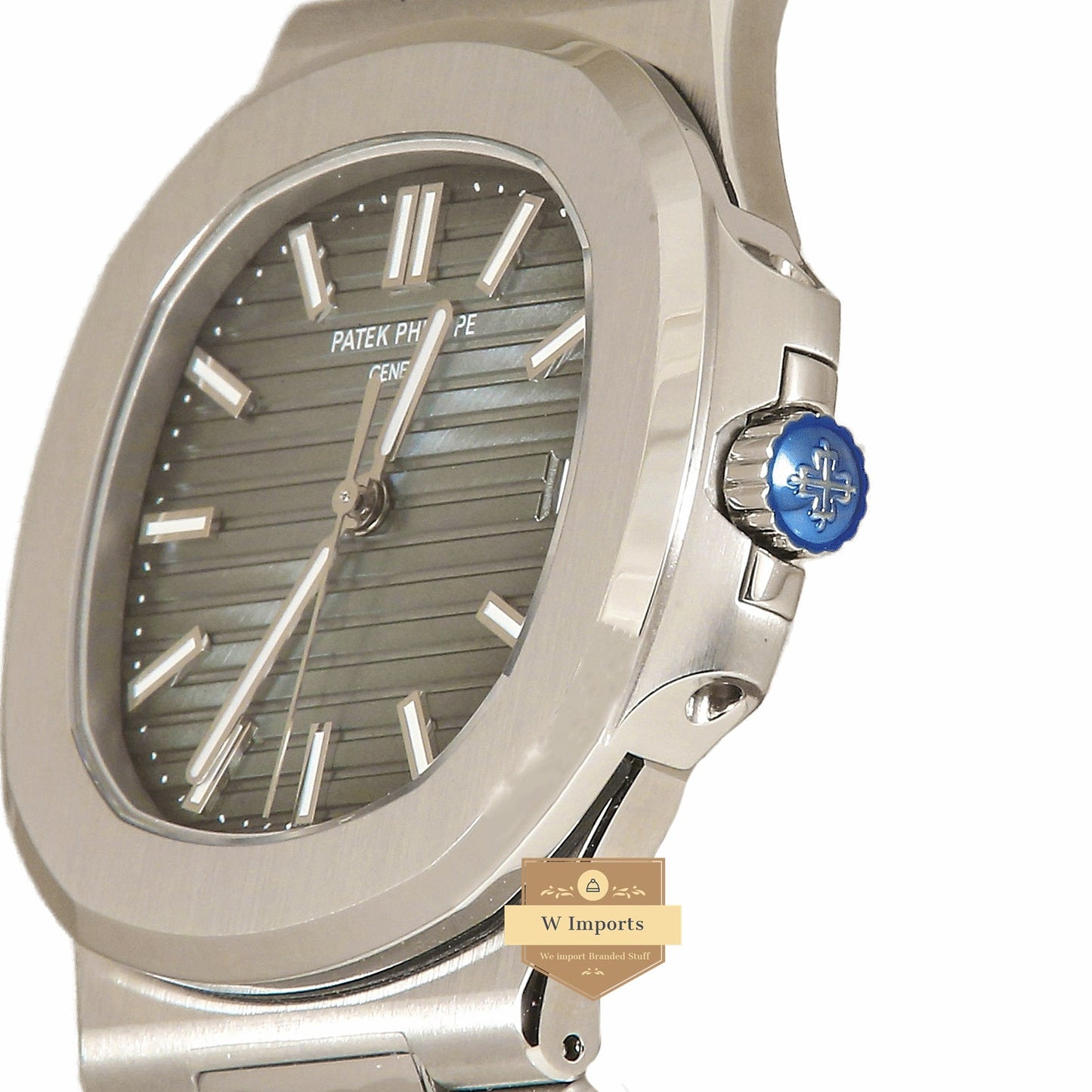 Latest Collection Silver With Blue Dial Automatic Chain Watch