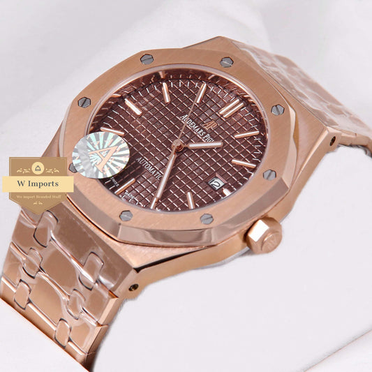 Latest Collection Rose Gold With Brown Dial Automatic Watch