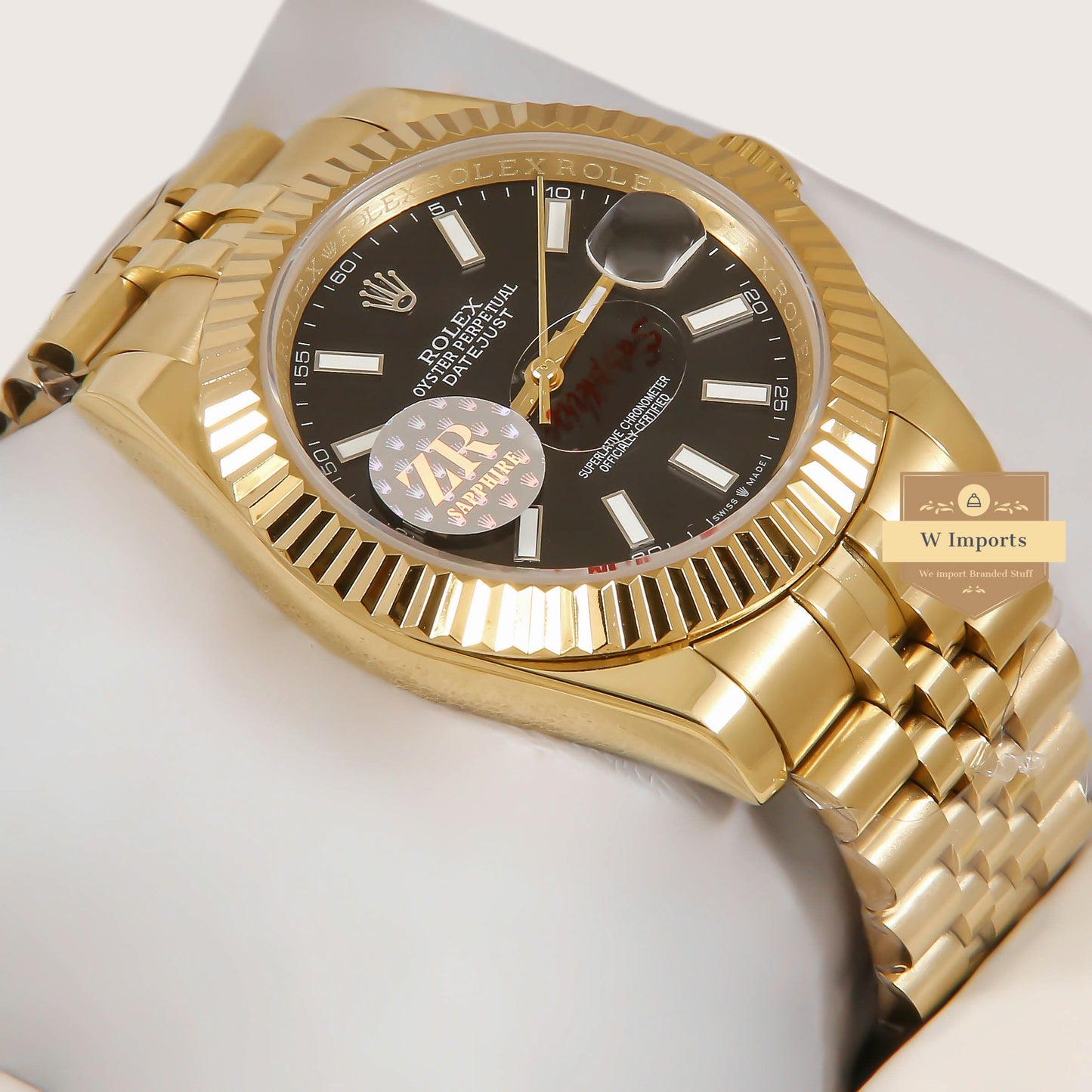 Latest Collection 41 Yellow Gold With Black Dial Automatic Watch ZR Factory