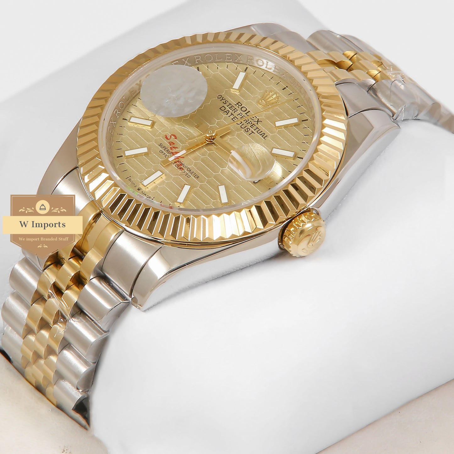 Latest Collection 41 Two Tone With Gold Index Dial Fluted Bezel Automatic Watch ZR Factory