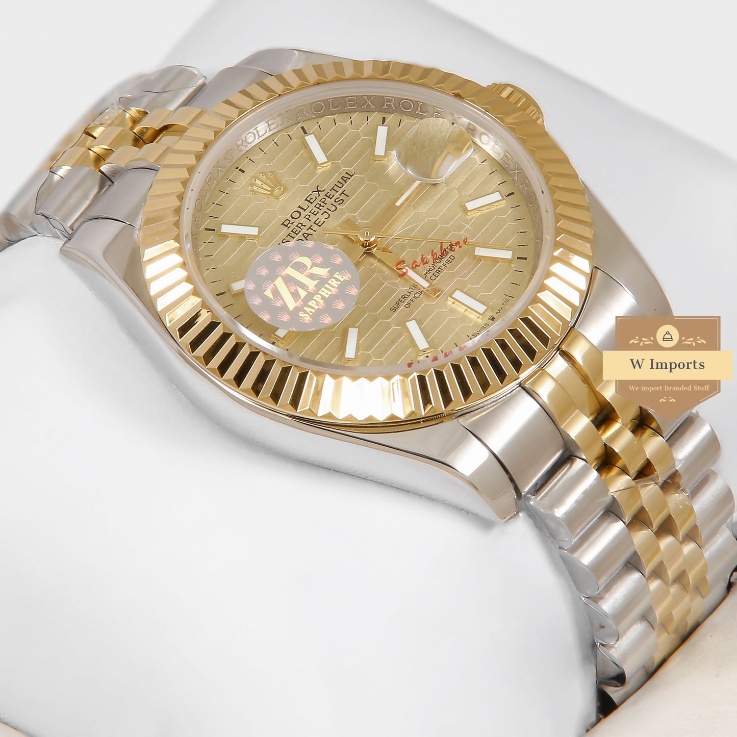 Latest Collection 41 Two Tone With Gold Index Dial Fluted Bezel Automatic Watch ZR Factory