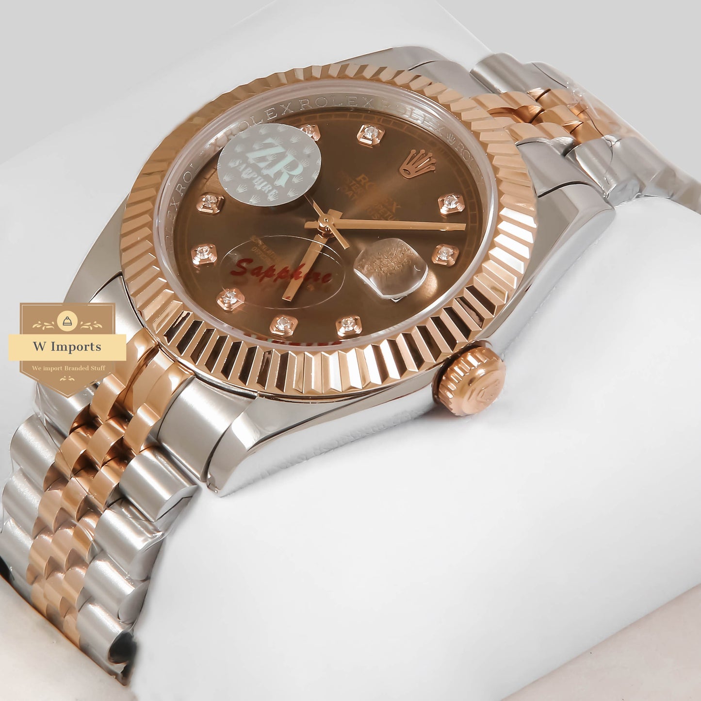 Latest Collection 41 Rose Gold Two Tone With Brown Dial ZR Factory