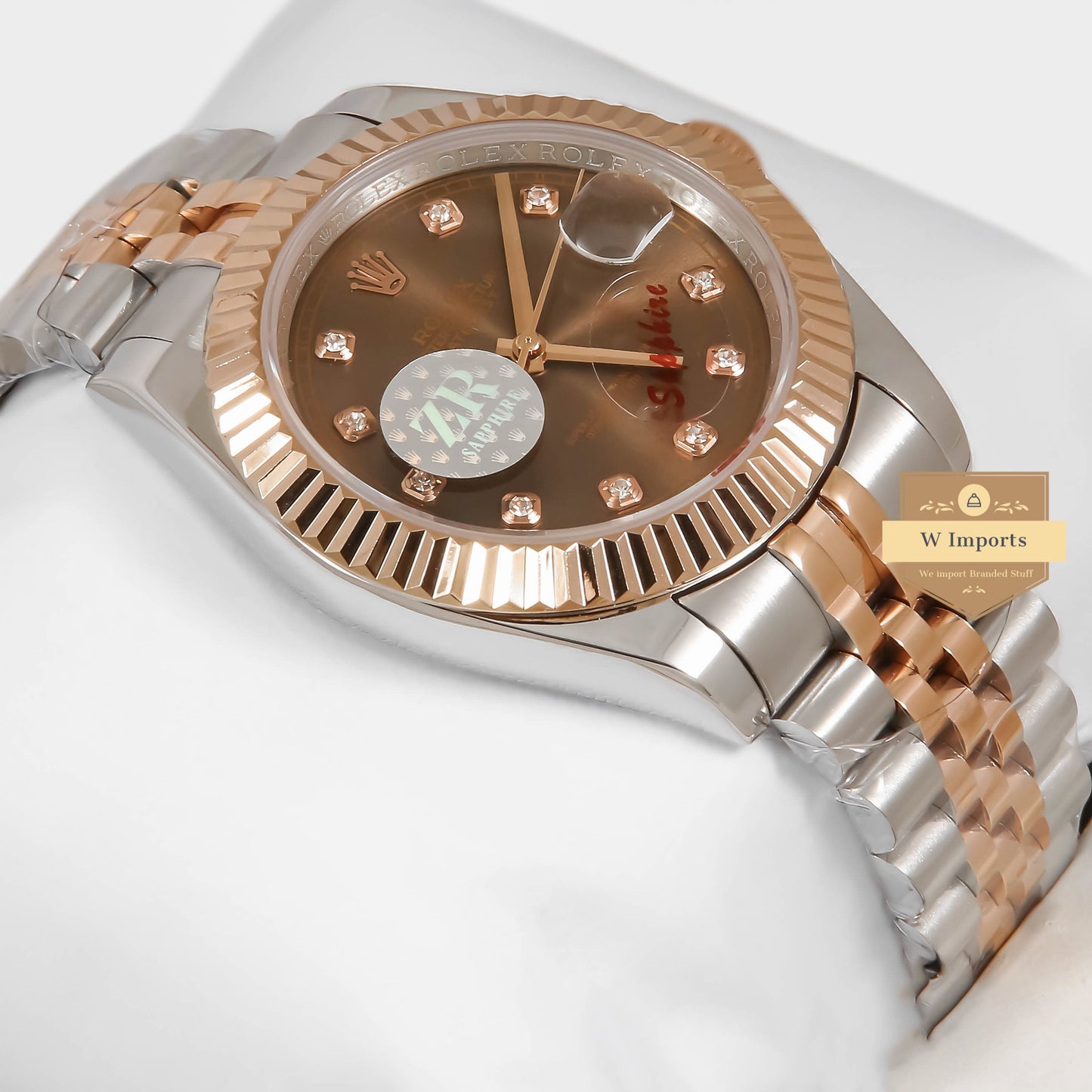 Latest Collection 41 Rose Gold Two Tone With Brown Dial ZR Factory