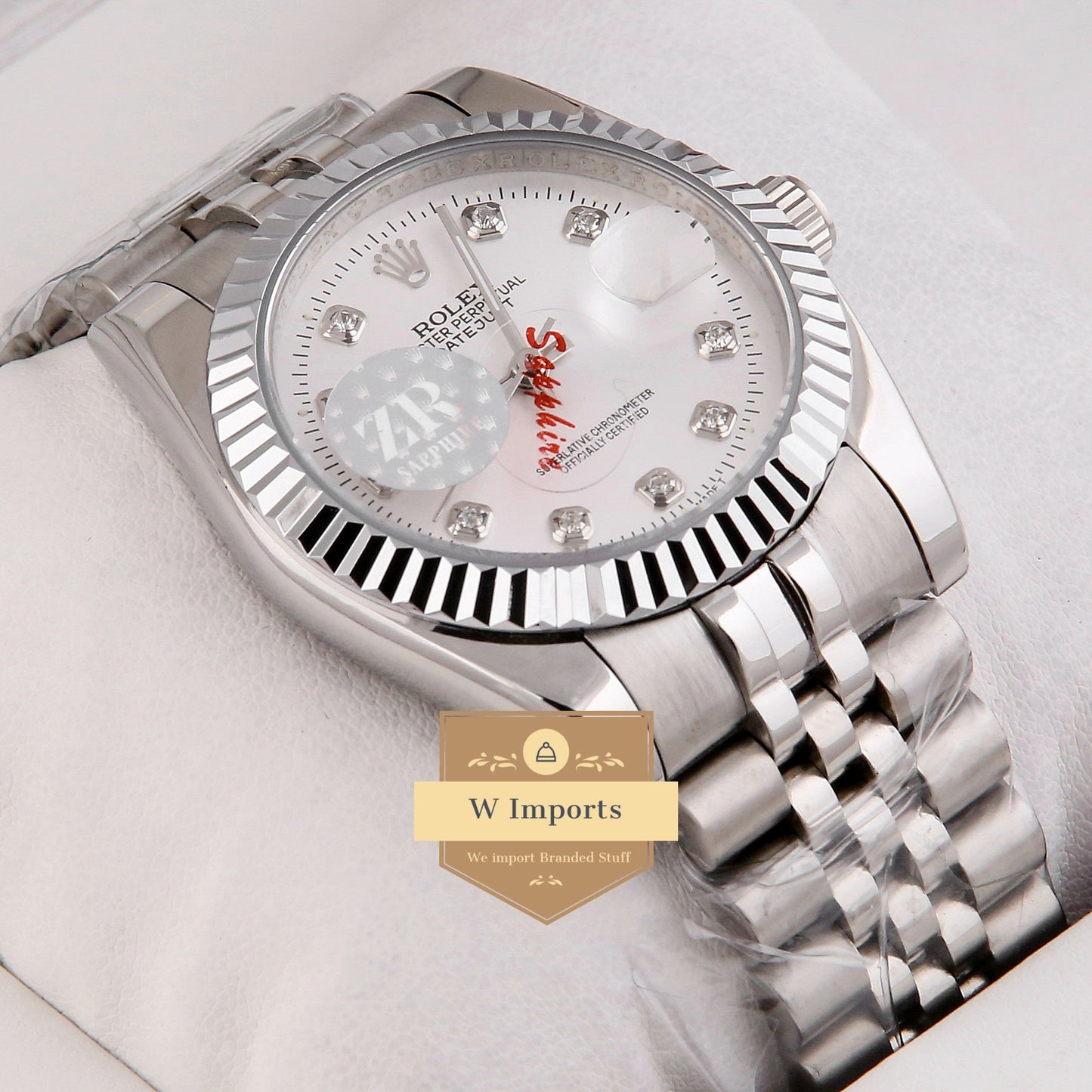 Latest Collection 36 Silver With White Dial Stone Index ZR Factory