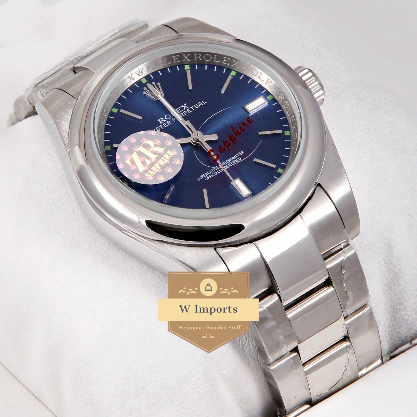 Latest Collection 41 All Silver With Blue Dial Automatic Watch ZR Factory