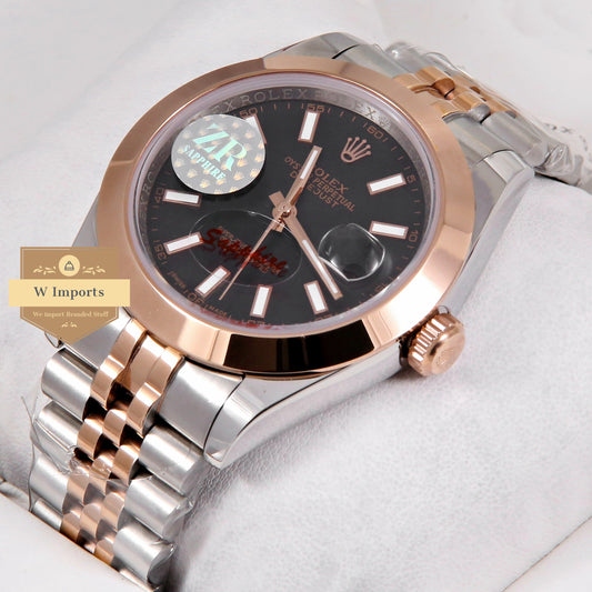 Latest Collection 41 Rose Gold Two Tone With Black Dial ZR Factory