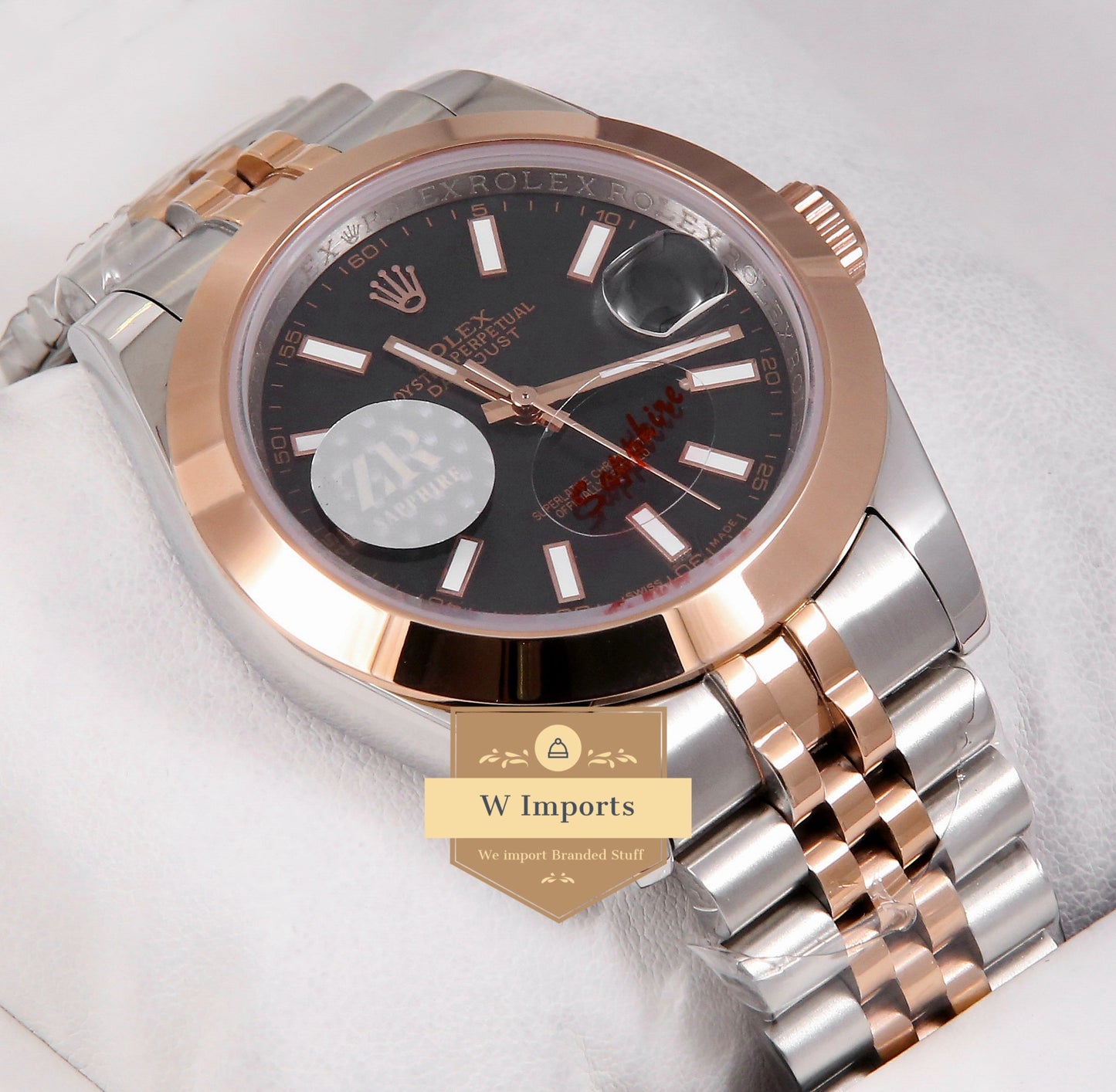 Latest Collection 41 Rose Gold Two Tone With Black Dial ZR Factory