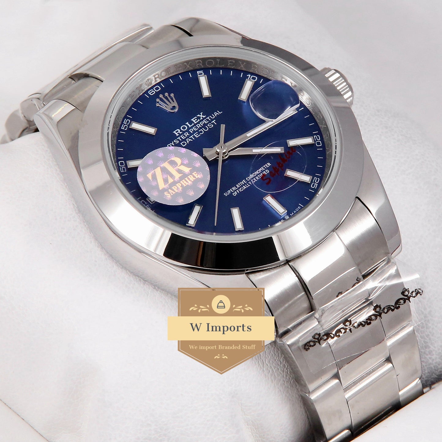 Latest Collection 41 Silver With Blue Dial Automatic Watch ZR Factory