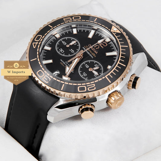 Latest Collection Chronograph Silver Case With Black Dial & Strap