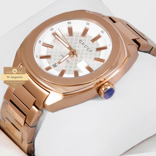 Latest Collection Rose Gold With White Dial