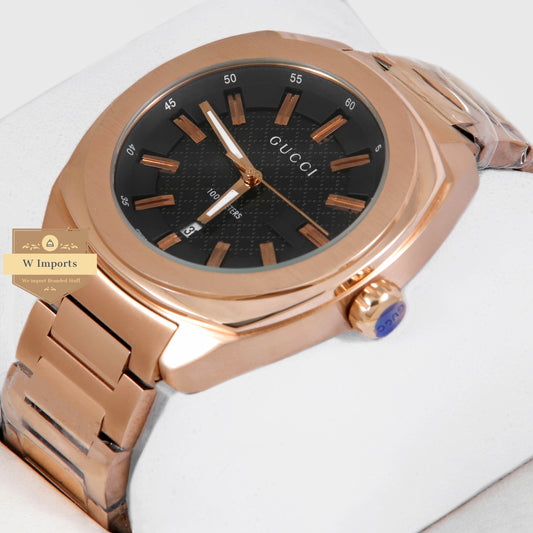 Latest Collection Rose Gold With Black Dial