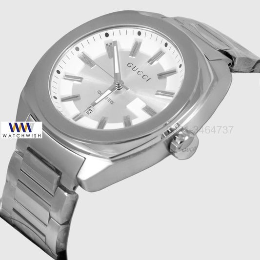 LATEST COLLECTION SILVER WITH WHITE DIAL CHAIN WATCH