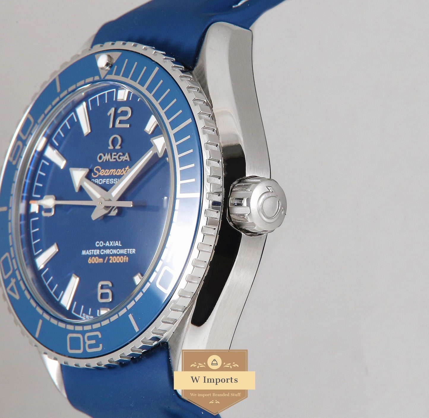Latest Collection Chronometer Silver Case With Blue & Rubber Strap Automatic Watch
