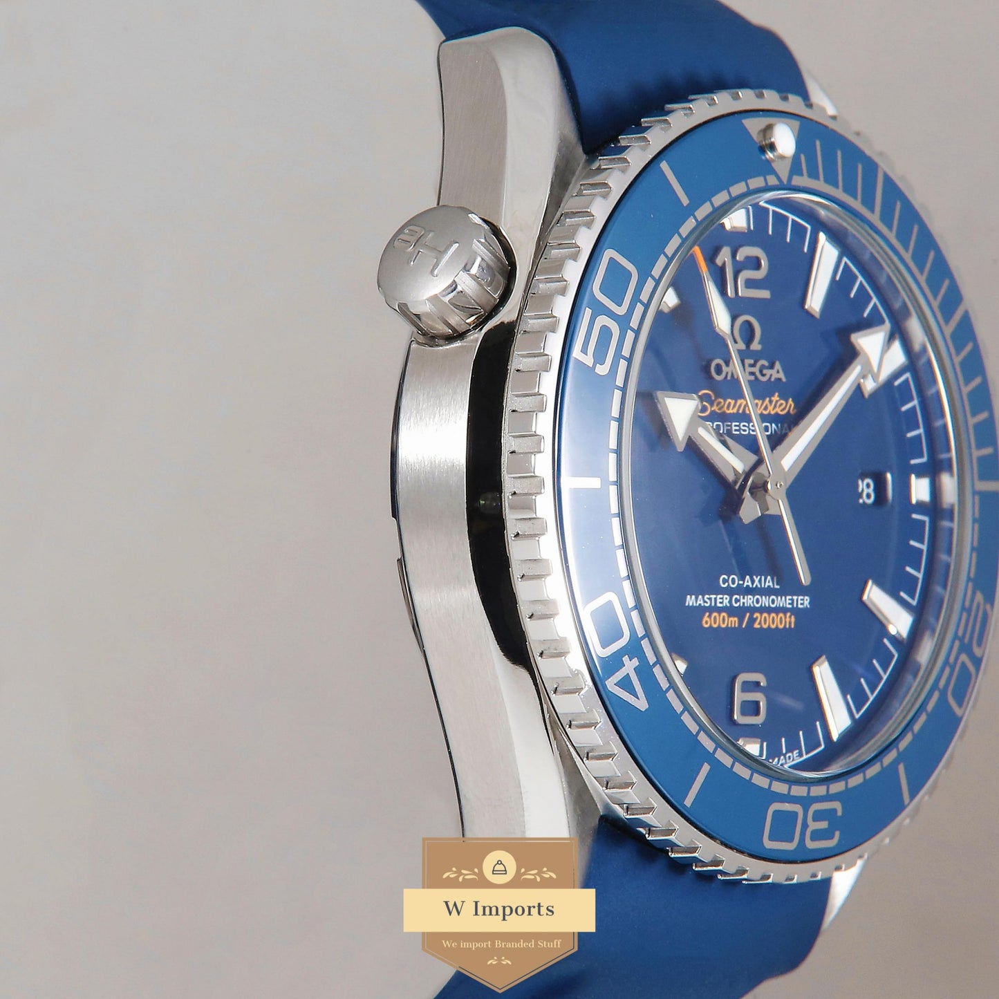 Latest Collection Chronometer Silver Case With Blue & Rubber Strap Automatic Watch