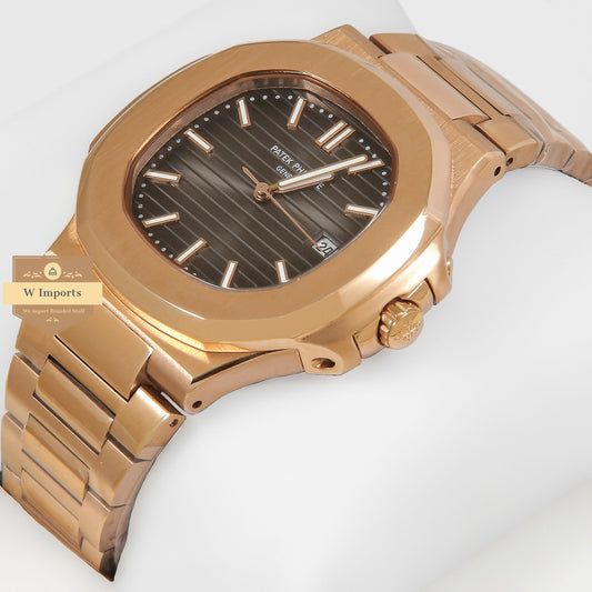 Latest Collection All Rose Gold With Black Dial Automatic Watch
