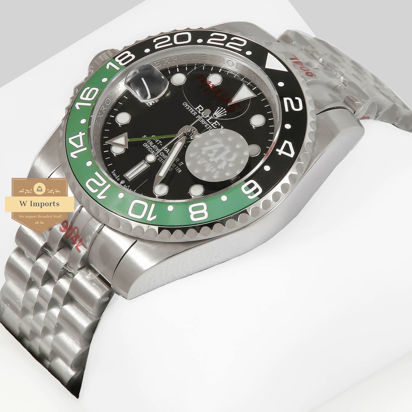 Latest Collection GMT 40 Silver With Black Dial Green Bezel ZR Factory