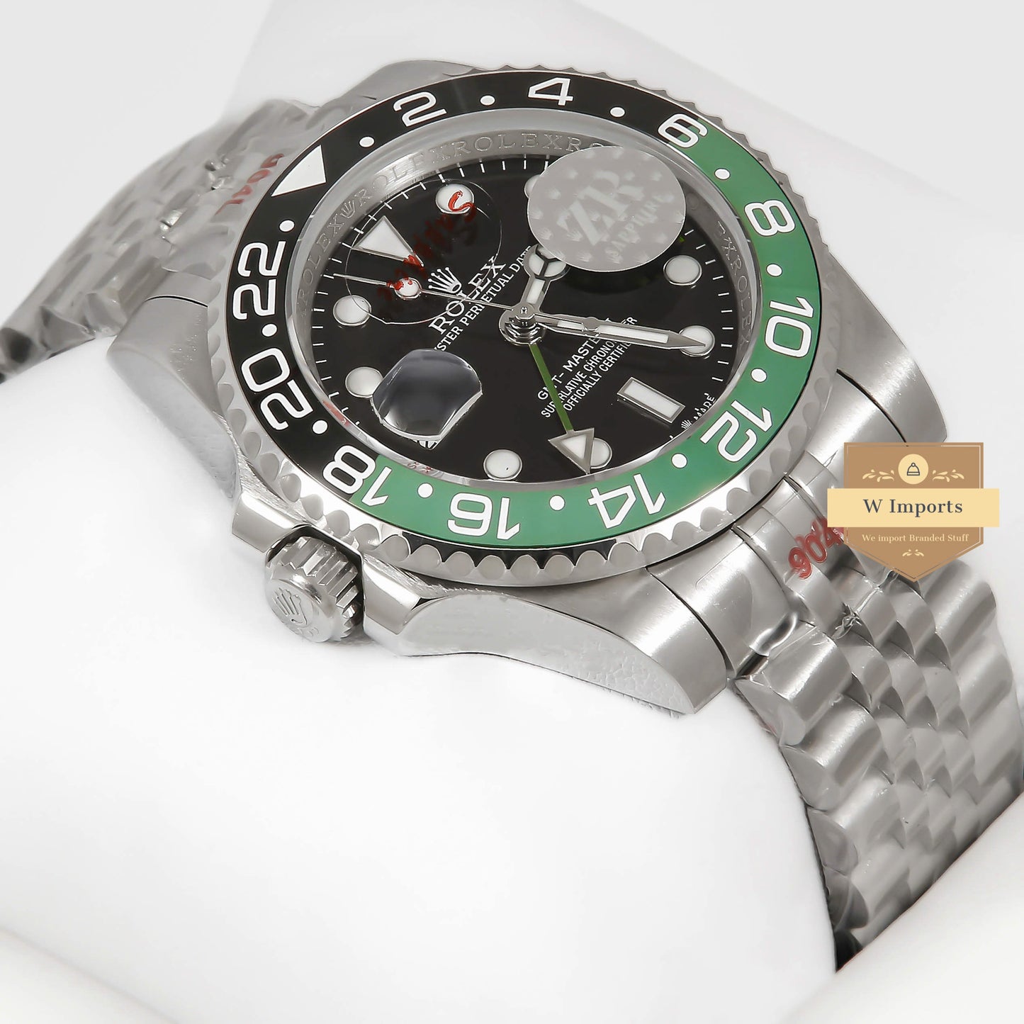 Latest Collection GMT 40 Silver With Black Dial Green Bezel ZR Factory