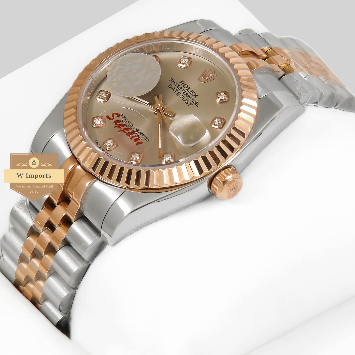 Latest Collection 36 Two Tone Rose Gold With Grey Dial Fluted Bezel Automatic Watch ZR Factory