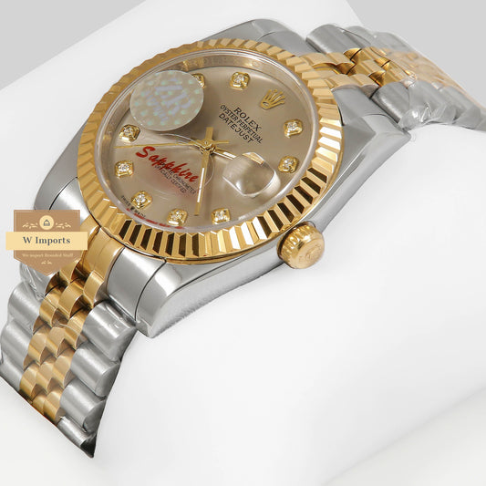 Latest Collection 36 Two Tone Gold With Grey Dial Fluted Bezel Automatic Watch ZR Factory