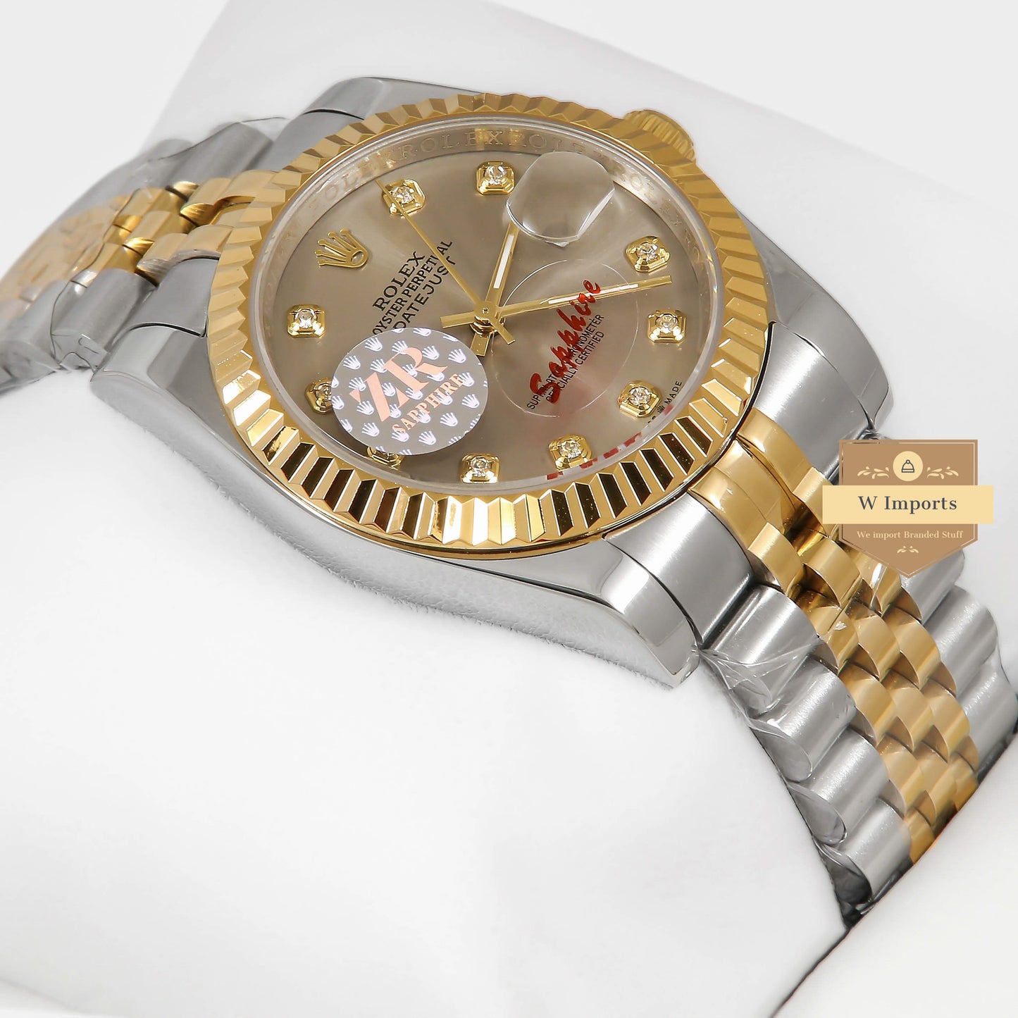 Latest Collection 36 Two Tone Gold With Grey Dial Fluted Bezel Automatic Watch ZR Factory