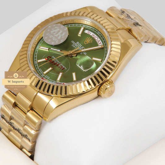 Latest Collection 40 Yellow Gold With Green Dial Automatic Watch ZR Factory