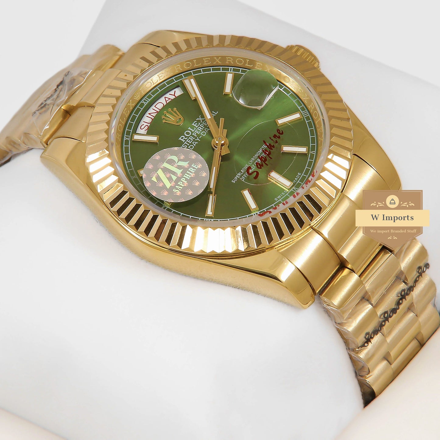 Latest Collection 40 Yellow Gold With Green Dial Automatic Watch ZR Factory