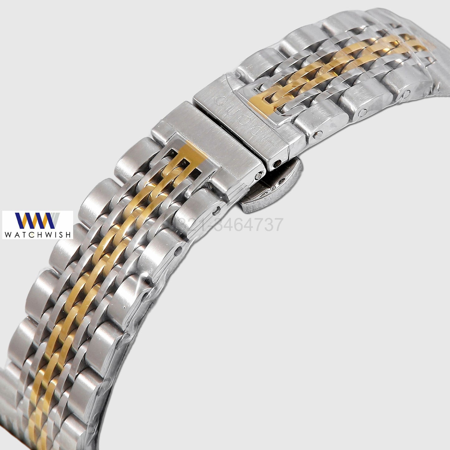 Latest Collection Two Tone Yellow Gold White Dial Ladies Watch