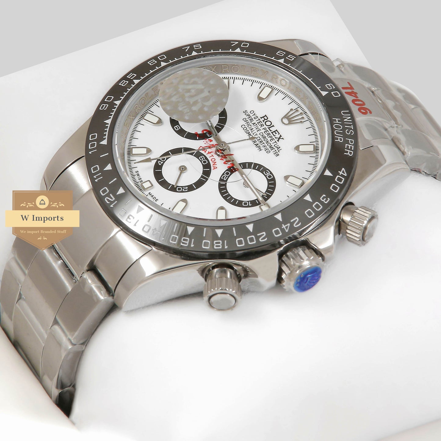 Latest Collection Chronograph 40 Silver With White Dial & Bezel ZR Factory