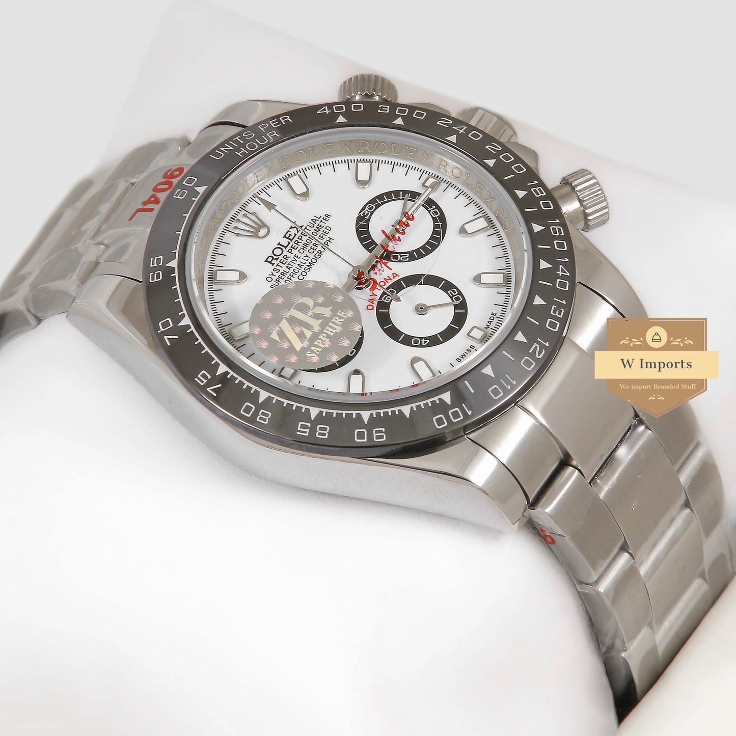 Latest Collection Chronograph 40 Silver With White Dial & Bezel ZR Factory