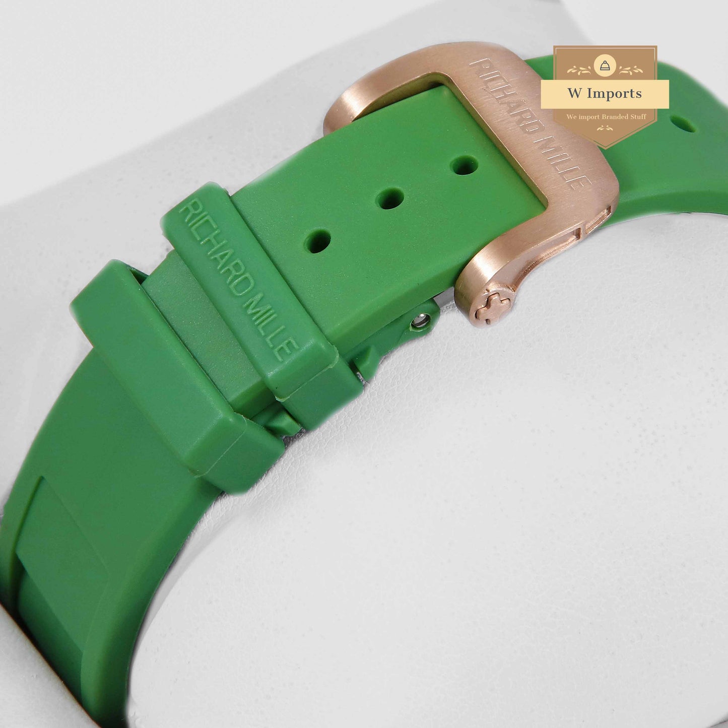 Latest Collection Chronograph Rose Gold Case & Green Rubber Strap