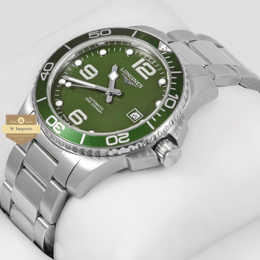 LATEST COLLECTION SILVER WITH GREEN DIAL & BEZEL AUTOMATIC WATCH
