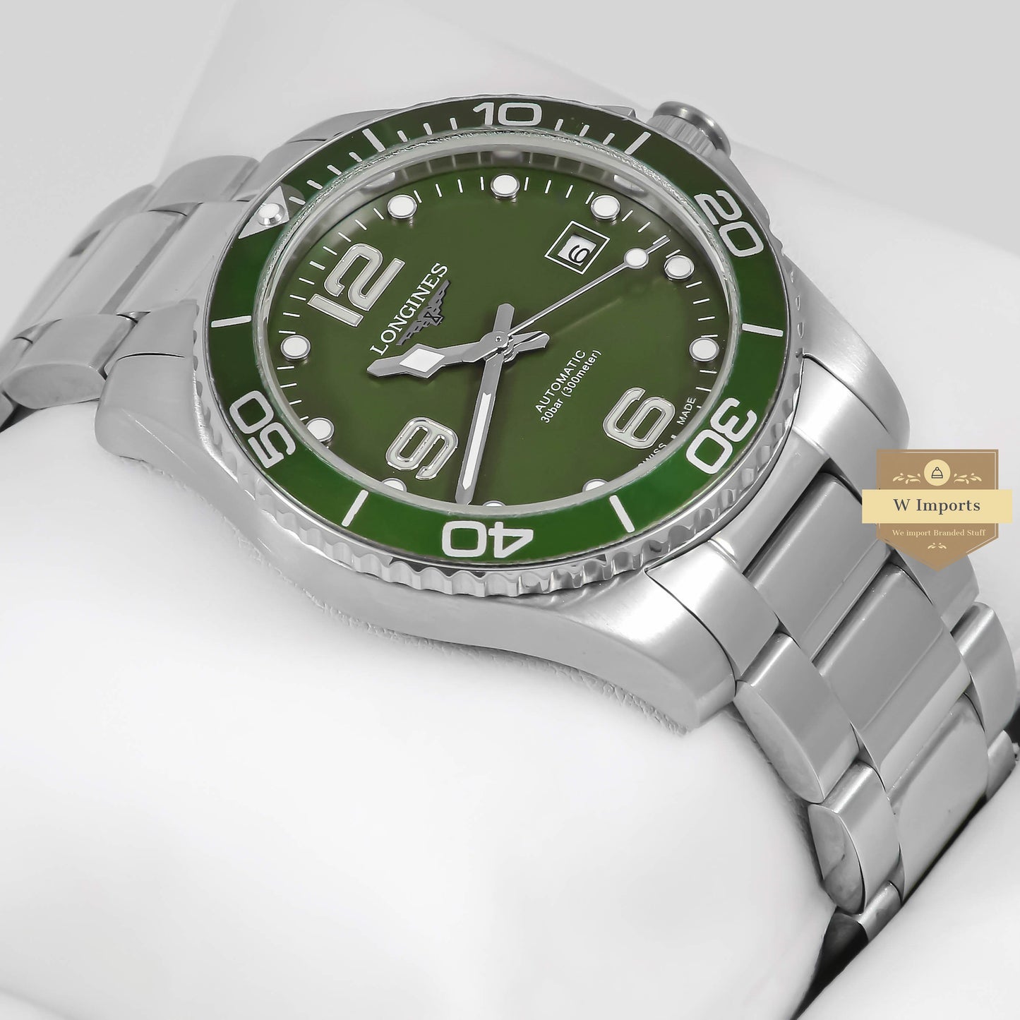 LATEST COLLECTION SILVER WITH GREEN DIAL & BEZEL AUTOMATIC WATCH