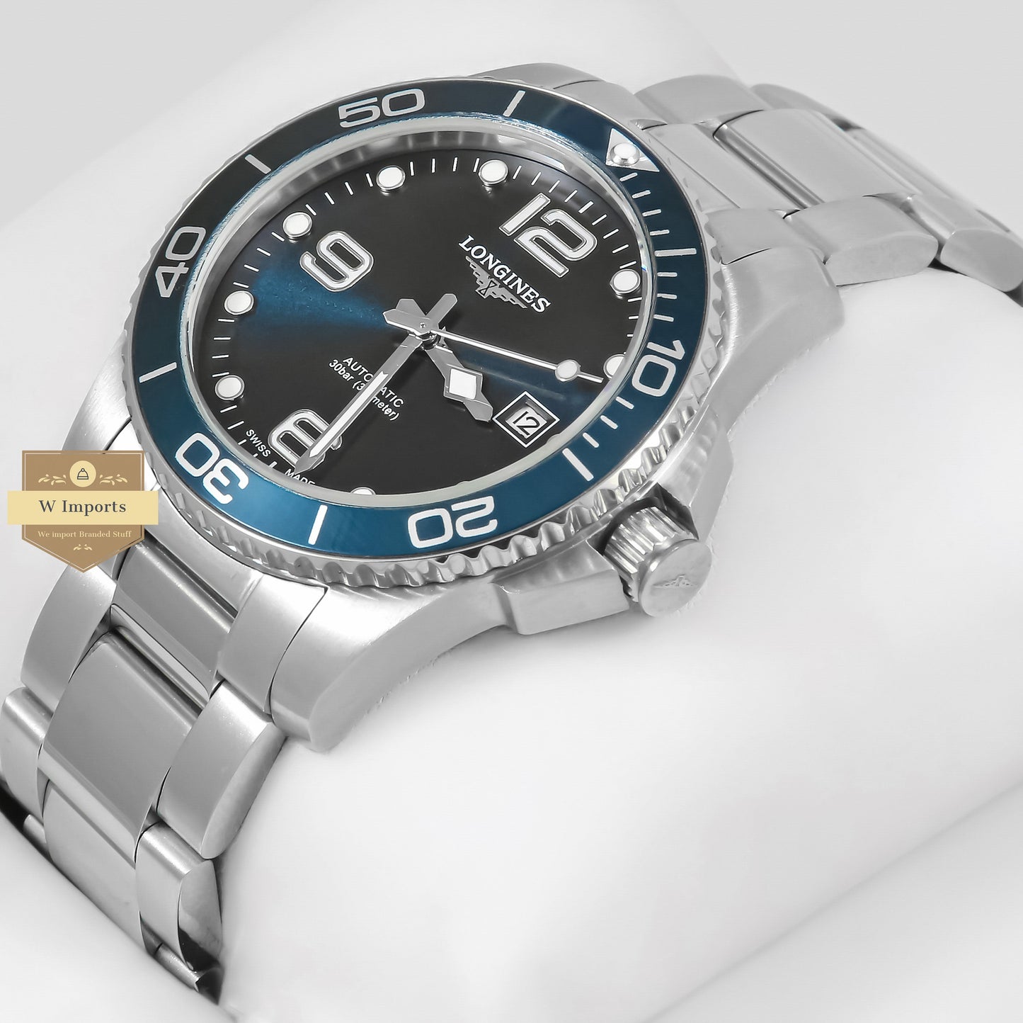 LATEST COLLECTION SILVER WITH BLUE DIAL & BEZEL AUTOMATIC WATCH